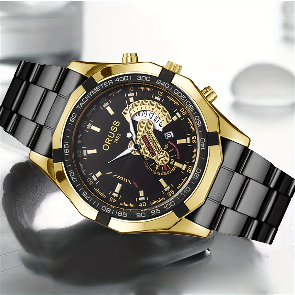 Genuine Domineering Business Sports Watch. Men's Simple Luminous Double Calendar Men's Watch