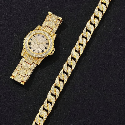 Sophisticated Men's Quartz Watch with Calendar - Timeless Style & Bracelet Gift Set, Ideal for Every Occasion