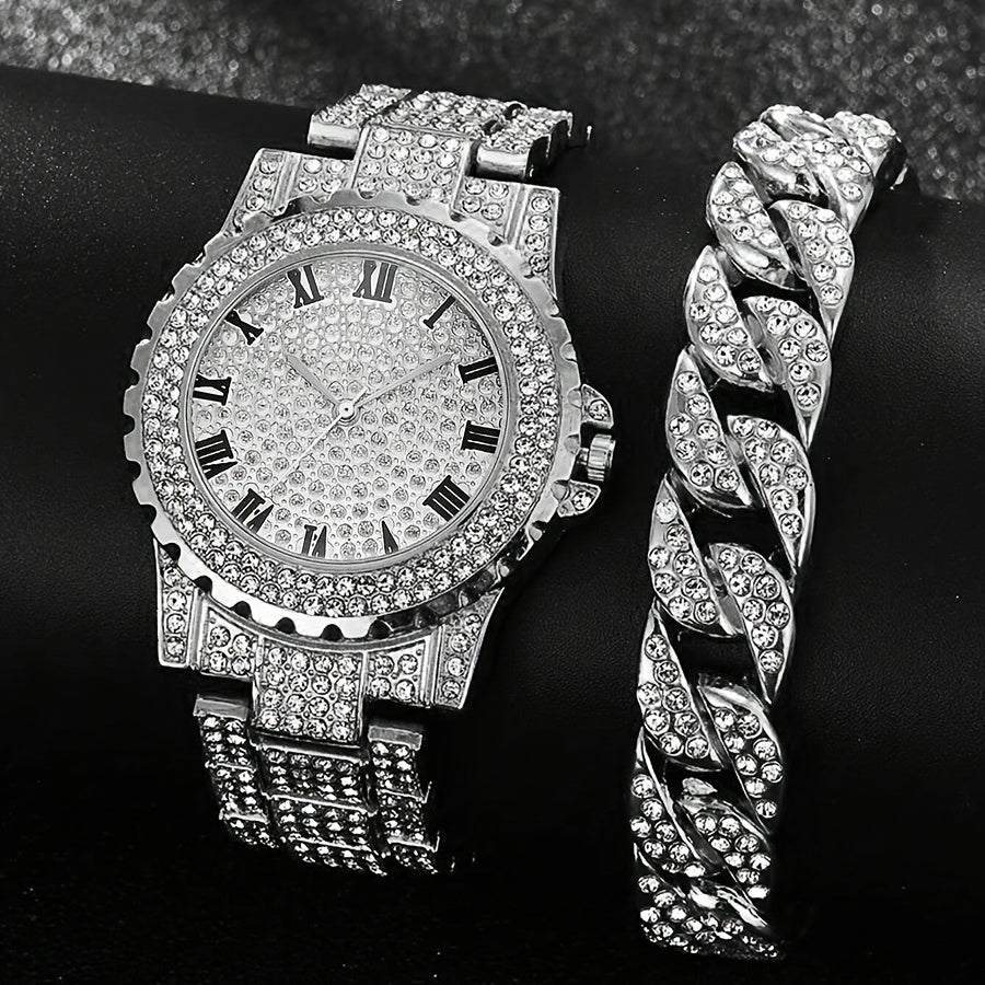 Sophisticated Men's Quartz Watch with Calendar - Timeless Style & Bracelet Gift Set, Ideal for Every Occasion