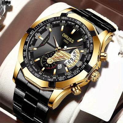 Genuine Domineering Business Sports Watch. Men's Simple Luminous Double Calendar Men's Watch