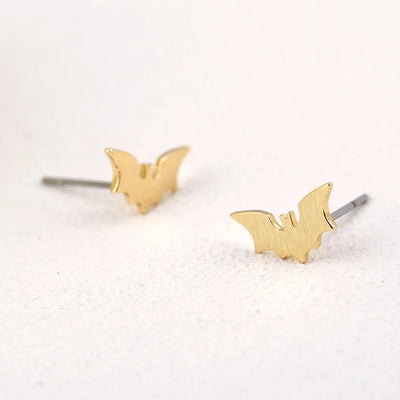 Cute Stainless Steel Bat Stud Earrings Femme Punk Pumpkin Ghost Elves Earing Fashion Jewelry Brincos Halloween Gifts Trendy