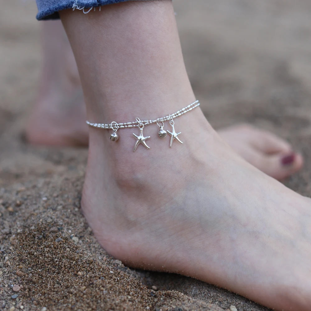 Fashion Ankle Bracelets Anklets for Women Beach Accessories Ankle Bracelet Stainless Steel Leg Bracelet Sandals Foot Jewelry
