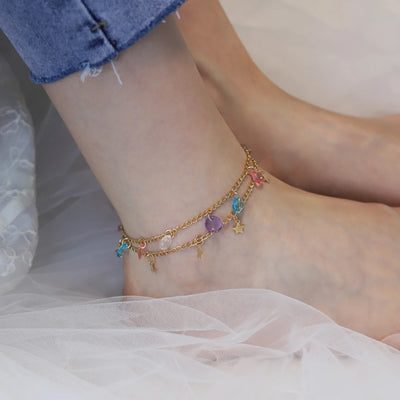 Fashion Ankle Bracelets Anklets for Women Beach Accessories Ankle Bracelet Stainless Steel Leg Bracelet Sandals Foot Jewelry