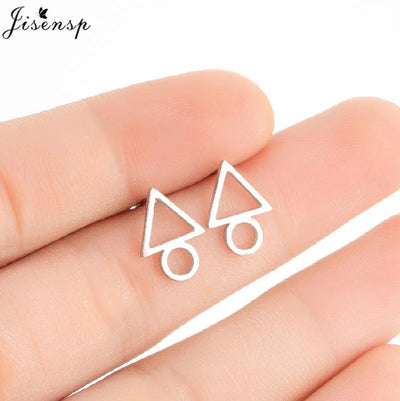 Mini Stainless Steel Smile Face Stud Earrings for for Women Girls Jewelry Cute Candle Skull Halloween Earings Christmas Gift