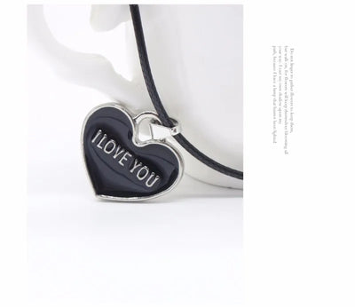 Heart Shaped Couples Necklace Valentine's Day Gift Couple Pendants Gift to Girlfriend Fashion Jewelry Accessories