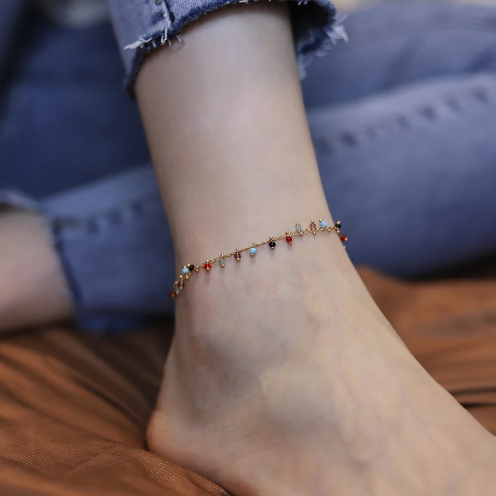 Fashion Ankle Bracelets Anklets for Women Beach Accessories Ankle Bracelet Stainless Steel Leg Bracelet Sandals Foot Jewelry