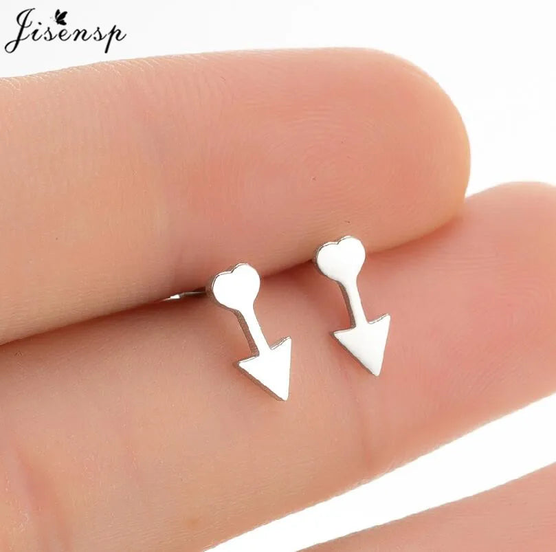 Mini Stainless Steel Smile Face Stud Earrings for for Women Girls Jewelry Cute Candle Skull Halloween Earings Christmas Gift