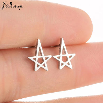 Mini Stainless Steel Smile Face Stud Earrings for for Women Girls Jewelry Cute Candle Skull Halloween Earings Christmas Gift