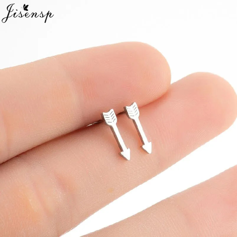 Mini Stainless Steel Smile Face Stud Earrings for for Women Girls Jewelry Cute Candle Skull Halloween Earings Christmas Gift
