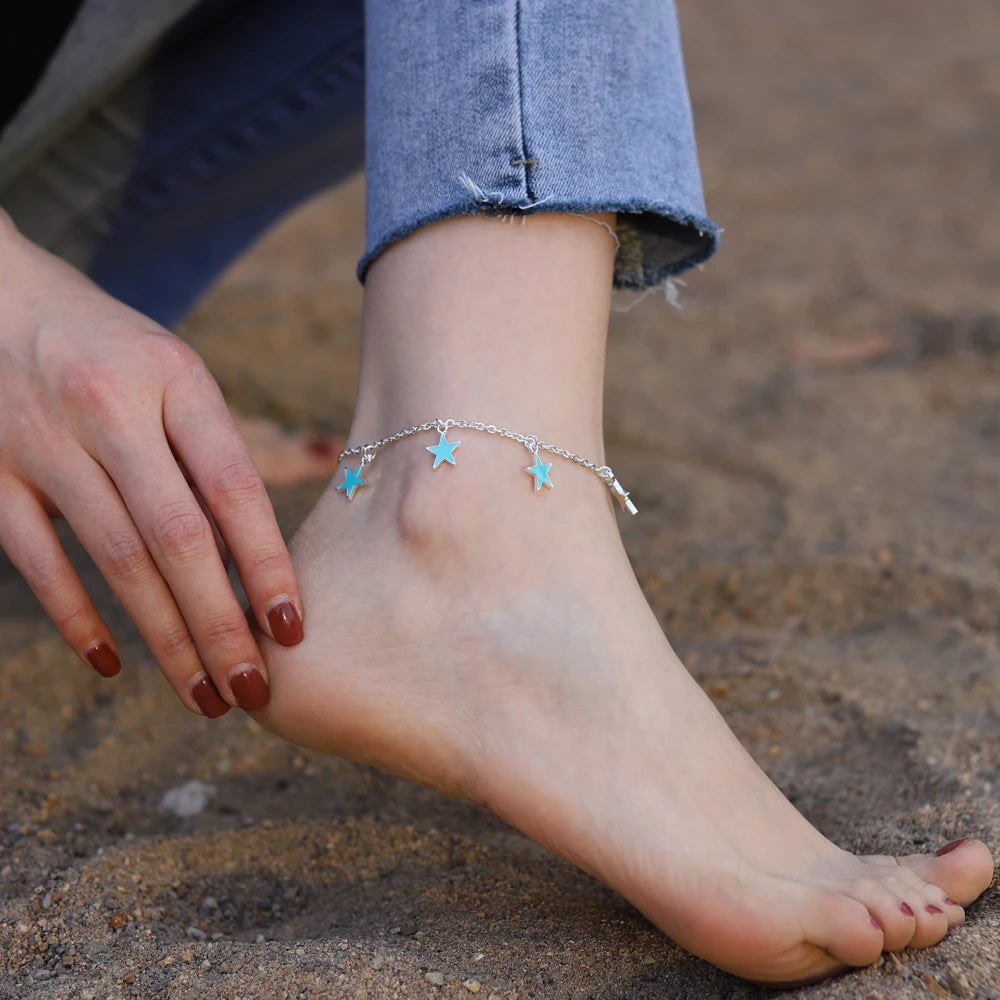 Fashion Ankle Bracelets Anklets for Women Beach Accessories Ankle Bracelet Stainless Steel Leg Bracelet Sandals Foot Jewelry