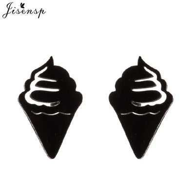 Mini Stainless Steel Smile Face Stud Earrings for for Women Girls Jewelry Cute Candle Skull Halloween Earings Christmas Gift