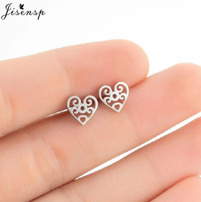 Mini Stainless Steel Smile Face Stud Earrings for for Women Girls Jewelry Cute Candle Skull Halloween Earings Christmas Gift