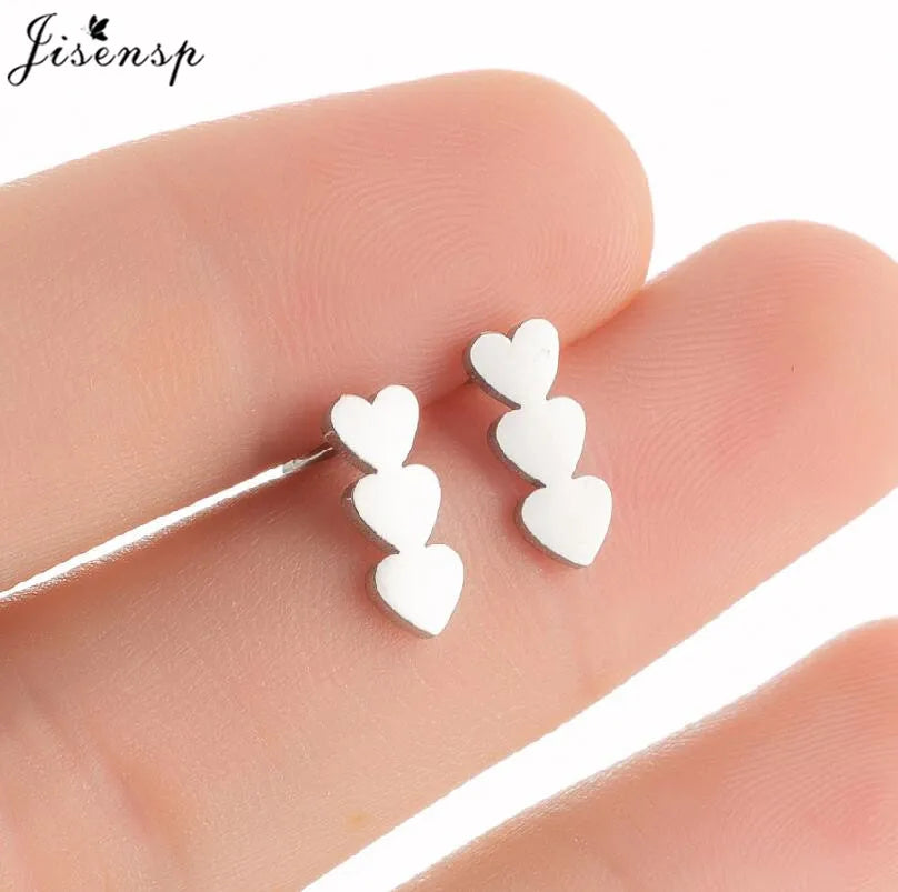 Mini Stainless Steel Smile Face Stud Earrings for for Women Girls Jewelry Cute Candle Skull Halloween Earings Christmas Gift