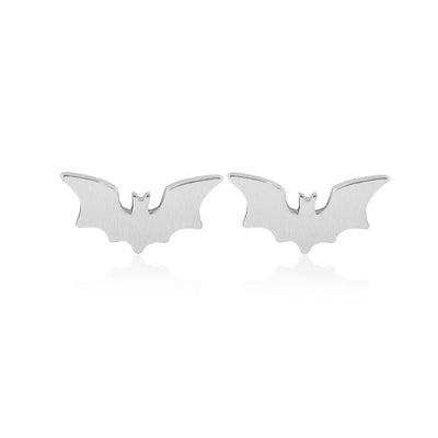 Cute Stainless Steel Bat Stud Earrings Femme Punk Pumpkin Ghost Elves Earing Fashion Jewelry Brincos Halloween Gifts Trendy
