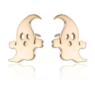 Cute Stainless Steel Bat Stud Earrings Femme Punk Pumpkin Ghost Elves Earing Fashion Jewelry Brincos Halloween Gifts Trendy