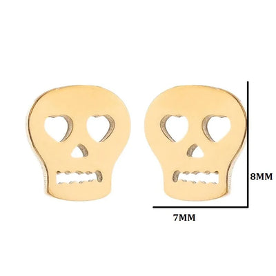 Cute Stainless Steel Bat Stud Earrings Femme Punk Pumpkin Ghost Elves Earing Fashion Jewelry Brincos Halloween Gifts Trendy