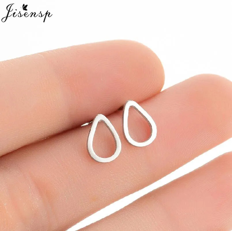Mini Stainless Steel Smile Face Stud Earrings for for Women Girls Jewelry Cute Candle Skull Halloween Earings Christmas Gift