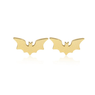 Cute Stainless Steel Bat Stud Earrings Femme Punk Pumpkin Ghost Elves Earing Fashion Jewelry Brincos Halloween Gifts Trendy