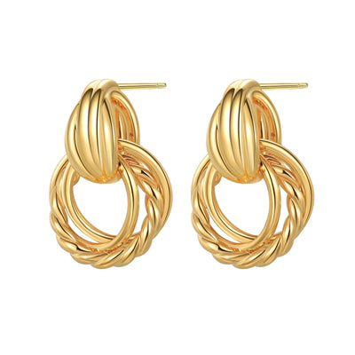 Sparkling 925 Sterling Silver Golden Hoop Earrings Pumpkin Skull Christmas Tree Ear Stud Halloween Earring For Women DIY Jewelry