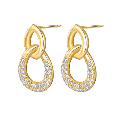 Sparkling 925 Sterling Silver Golden Hoop Earrings Pumpkin Skull Christmas Tree Ear Stud Halloween Earring For Women DIY Jewelry