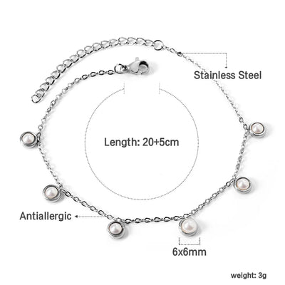 LUXUSTEEL Geometric Anklets for Women Rectangle Bracelet on Leg Stainless Steel Women's Chain Anklets Wedding Party Jewelry