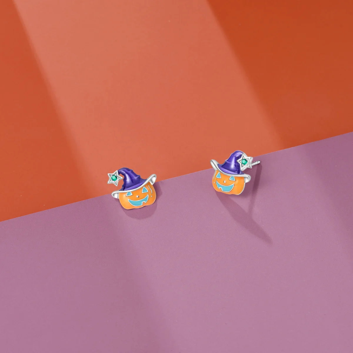 Amazing 925 Sterling Silver Black Spider & Shiny Bow Skull & Pumpkin Head Stud Earrings For Halloween Party Fine Jewelry Gift