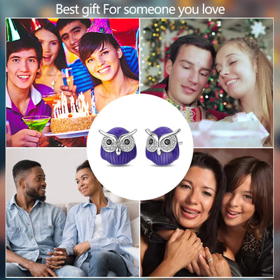 Amazing 925 Sterling Silver Black Spider & Shiny Bow Skull & Pumpkin Head Stud Earrings For Halloween Party Fine Jewelry Gift