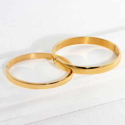 1 pair Fashion Stainless Steel Minimalist Gloss Couple Bracelets For Party Gathering, Holiday Gift, Jewelry