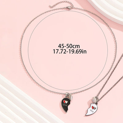 Love Heart Necklace for Couples, Couple Necklace