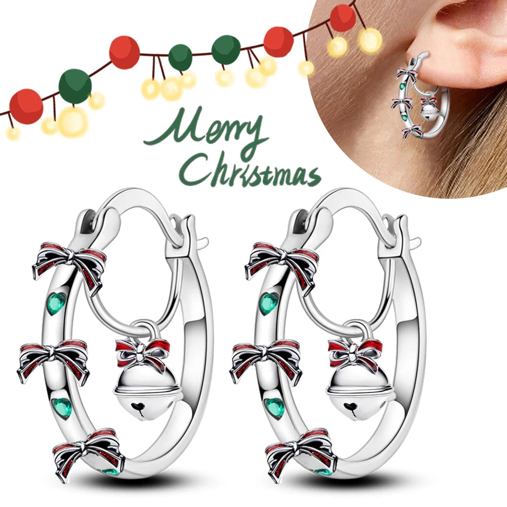 Halloween Party Cute Pumpkin Bat Ring Earrings 925 Silver Earrings For Women Punk Men's Earrings Fit Women Party Jewelry Gift