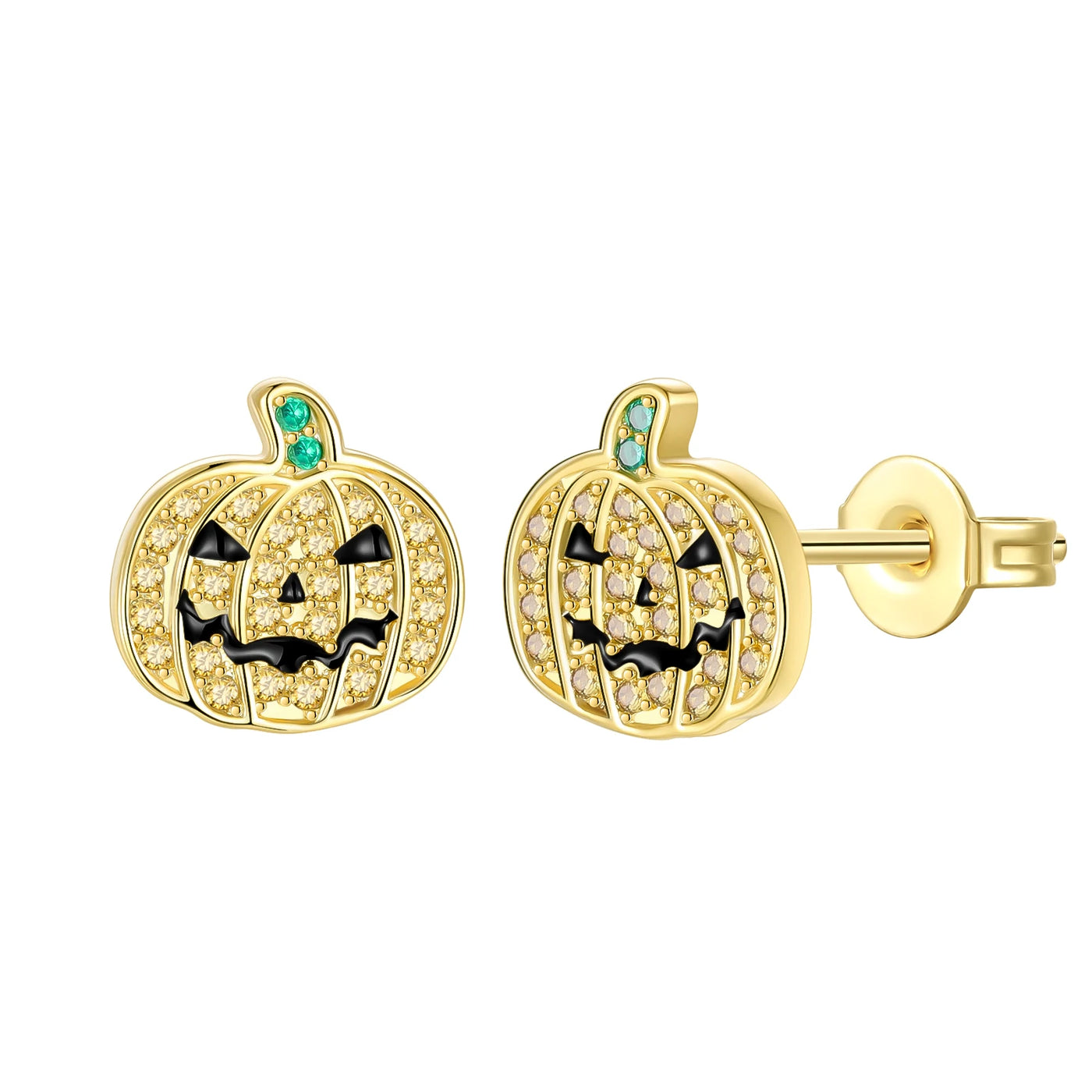 Halloween Party Cute Pumpkin Bat Ring Earrings 925 Silver Earrings For Women Punk Men's Earrings Fit Women Party Jewelry Gift