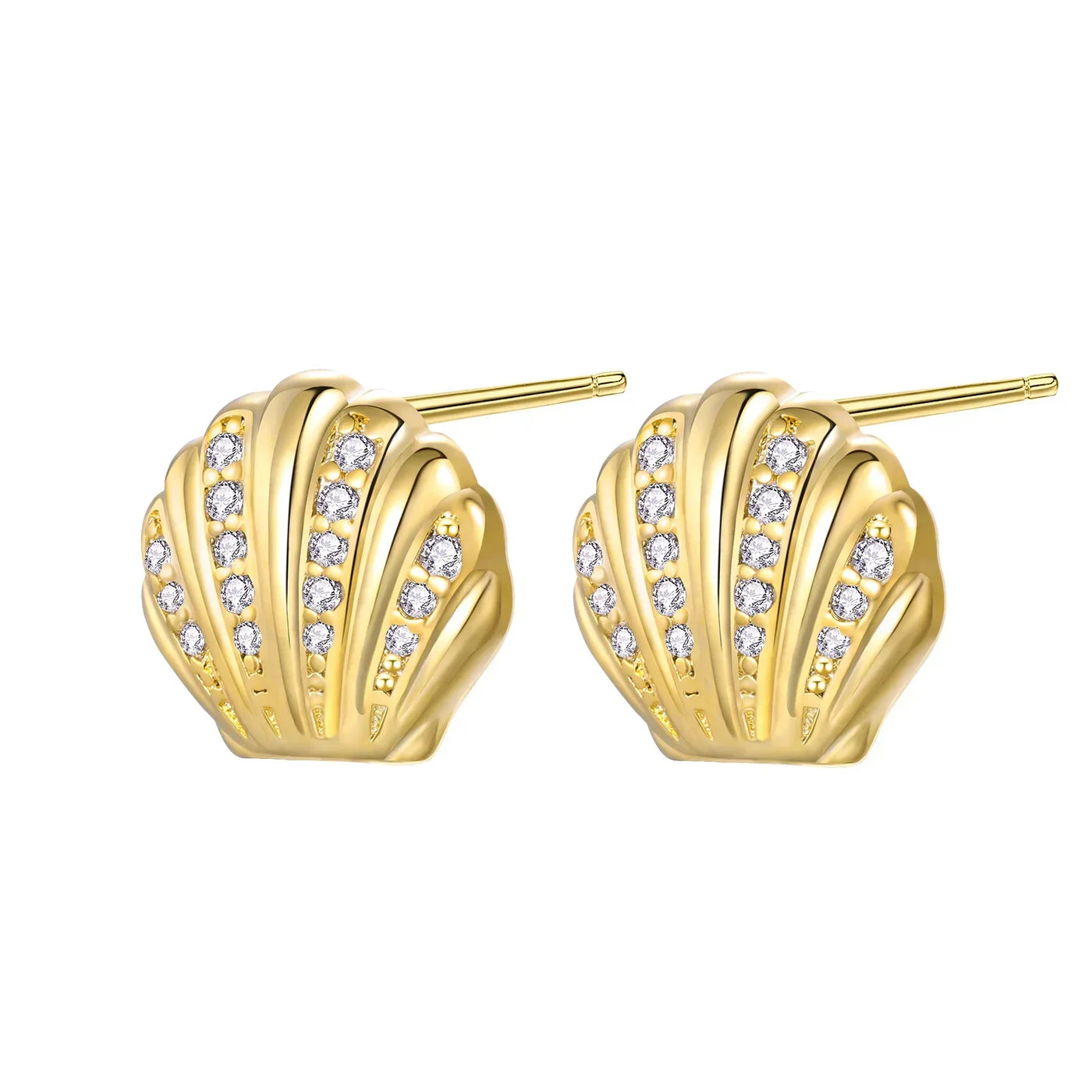 Sparkling 925 Sterling Silver Golden Hoop Earrings Pumpkin Skull Christmas Tree Ear Stud Halloween Earring For Women DIY Jewelry