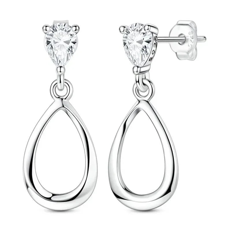 Sparkling 925 Sterling Silver Golden Hoop Earrings Pumpkin Skull Christmas Tree Ear Stud Halloween Earring For Women DIY Jewelry