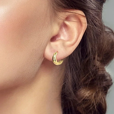 Sparkling 925 Sterling Silver Golden Hoop Earrings Pumpkin Skull Christmas Tree Ear Stud Halloween Earring For Women DIY Jewelry
