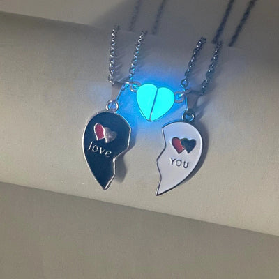 Love Heart Necklace for Couples, Couple Necklace