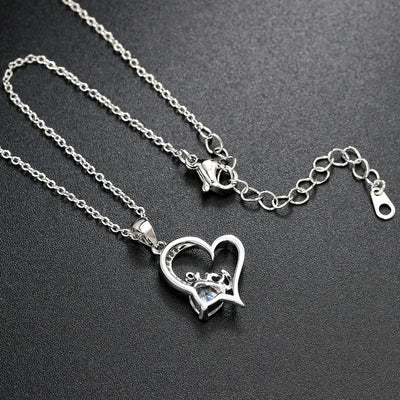 Couple Love Heart Pendant Necklace for Women Korean Fashion Aesthetic Choker Neck Chains Colorful Crystal Trend Y2k Jewelry N546