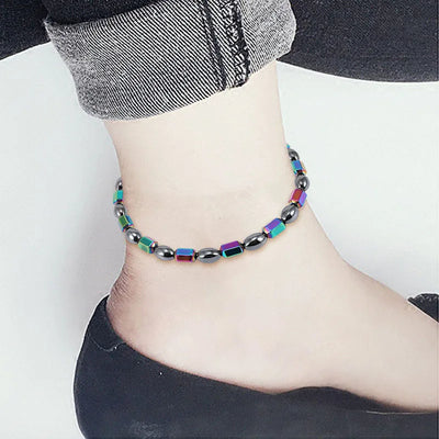 Magnetic Weight Loss Health Anklet Colorful Gallstone Stimulation Relief Therapy Arthritis Pain Relief Health Anklet Jewelry