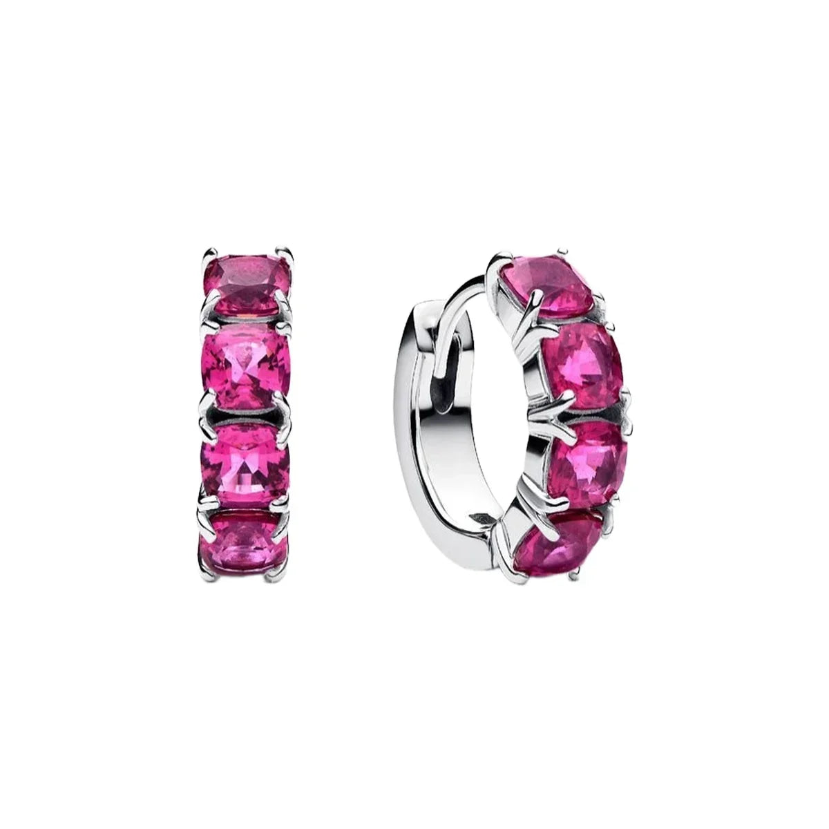 Sparkling 925 Sterling Silver Golden Hoop Earrings Pumpkin Skull Christmas Tree Ear Stud Halloween Earring For Women DIY Jewelry