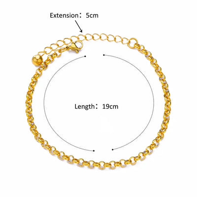 Vintage Anklets for Women Stainless Steel Beads Chain Anklet Leg Bracelets Bodychain Summer Beach Jewelry Accessories Gifts
