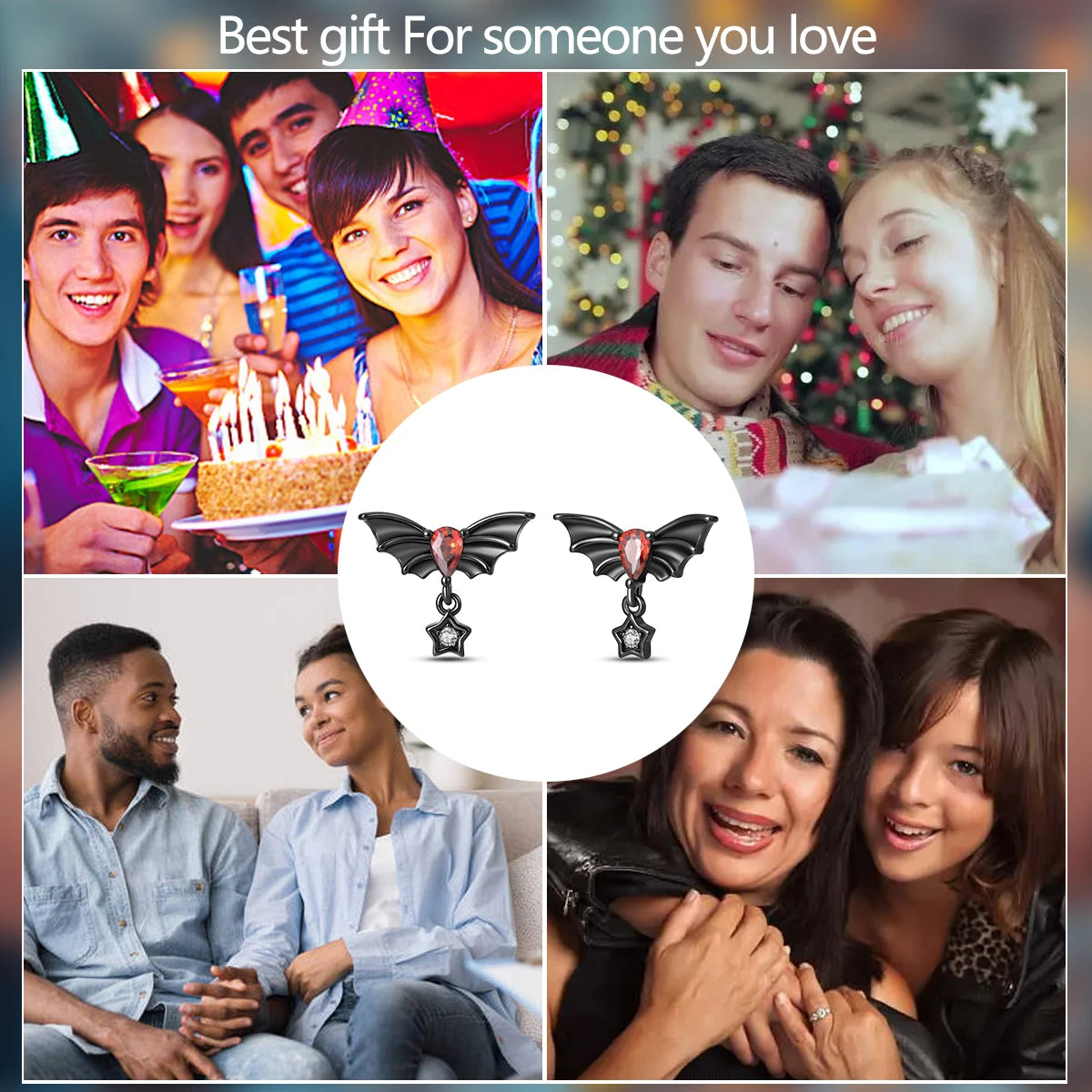 Amazing 925 Sterling Silver Black Spider & Shiny Bow Skull & Pumpkin Head Stud Earrings For Halloween Party Fine Jewelry Gift