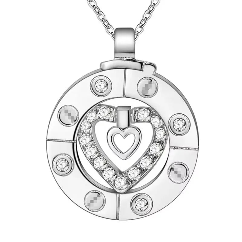 Couple Necklace 925 Silver Heart Circle Men & Women Love Gift Set Chain
