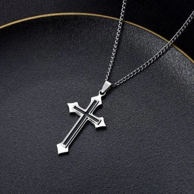 Cross Necklace for Men and Women Instagram Trendy Couple Bounce Dangle Personalized Student Hip Hop Accessories Trendy Goods