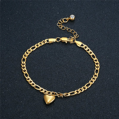 Anklets For Woman Gold Color Stainless Steel Figaro Link Ankle Bracelets Summer 2025 Womens Fashion Leg Chain Beach Foot Jewelry