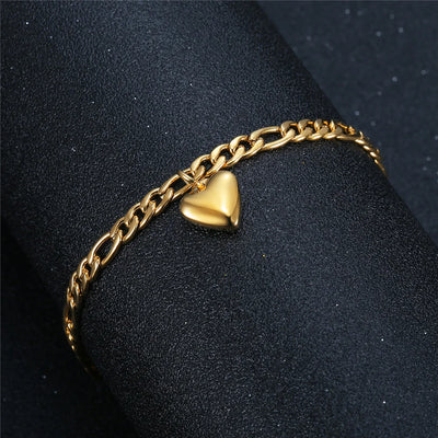Anklets For Woman Gold Color Stainless Steel Figaro Link Ankle Bracelets Summer 2025 Womens Fashion Leg Chain Beach Foot Jewelry