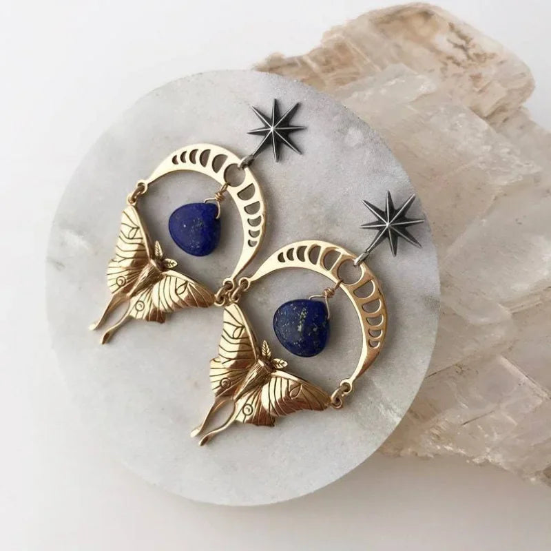 Fashion Gothic Bat Creative Bohemian Pendant Earrings Women's Halloween Party Gifts Jewelry