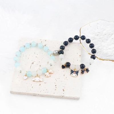 Couple Bracelets for Woman Men 2pcs Magnet Bead Elastic Couple's Bracelets Trendy Jewelry Gift Friendship Bracelet