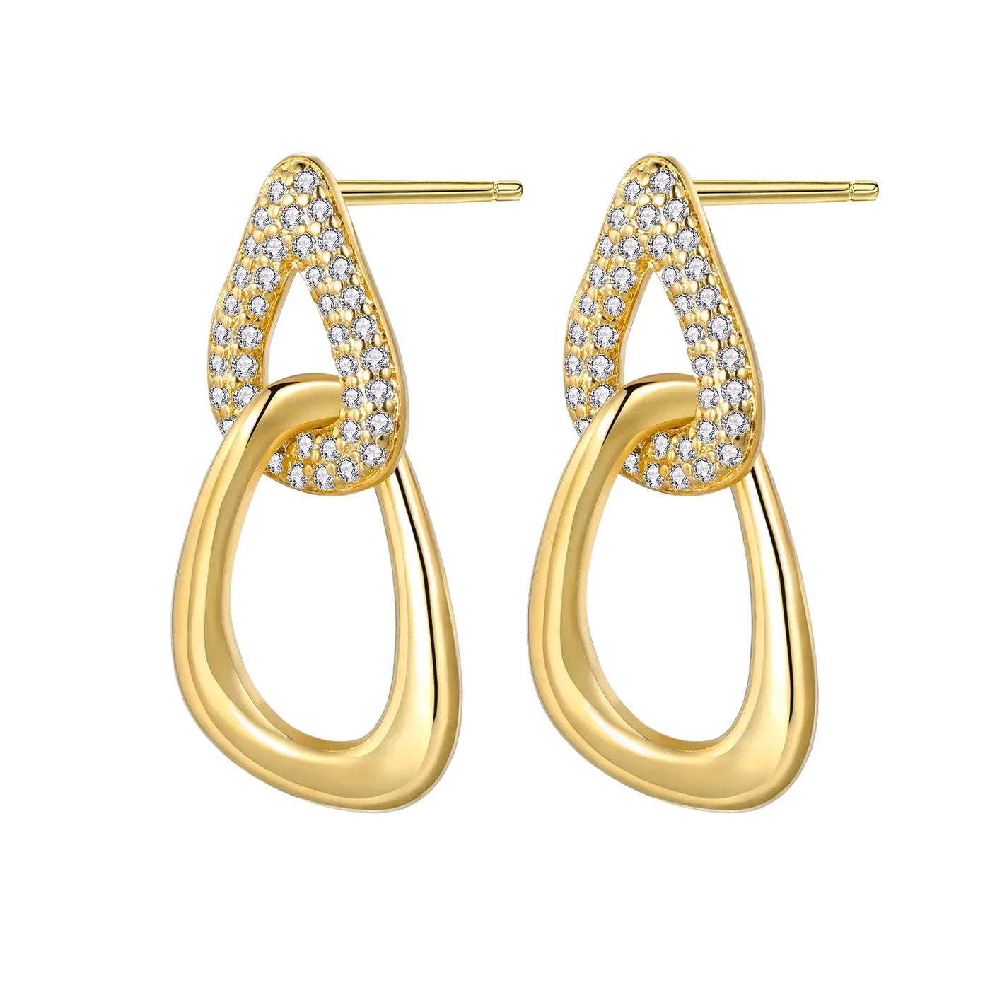 Sparkling 925 Sterling Silver Golden Hoop Earrings Pumpkin Skull Christmas Tree Ear Stud Halloween Earring For Women DIY Jewelry