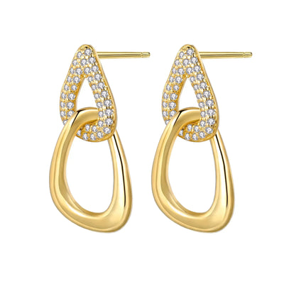 Sparkling 925 Sterling Silver Golden Hoop Earrings Pumpkin Skull Christmas Tree Ear Stud Halloween Earring For Women DIY Jewelry