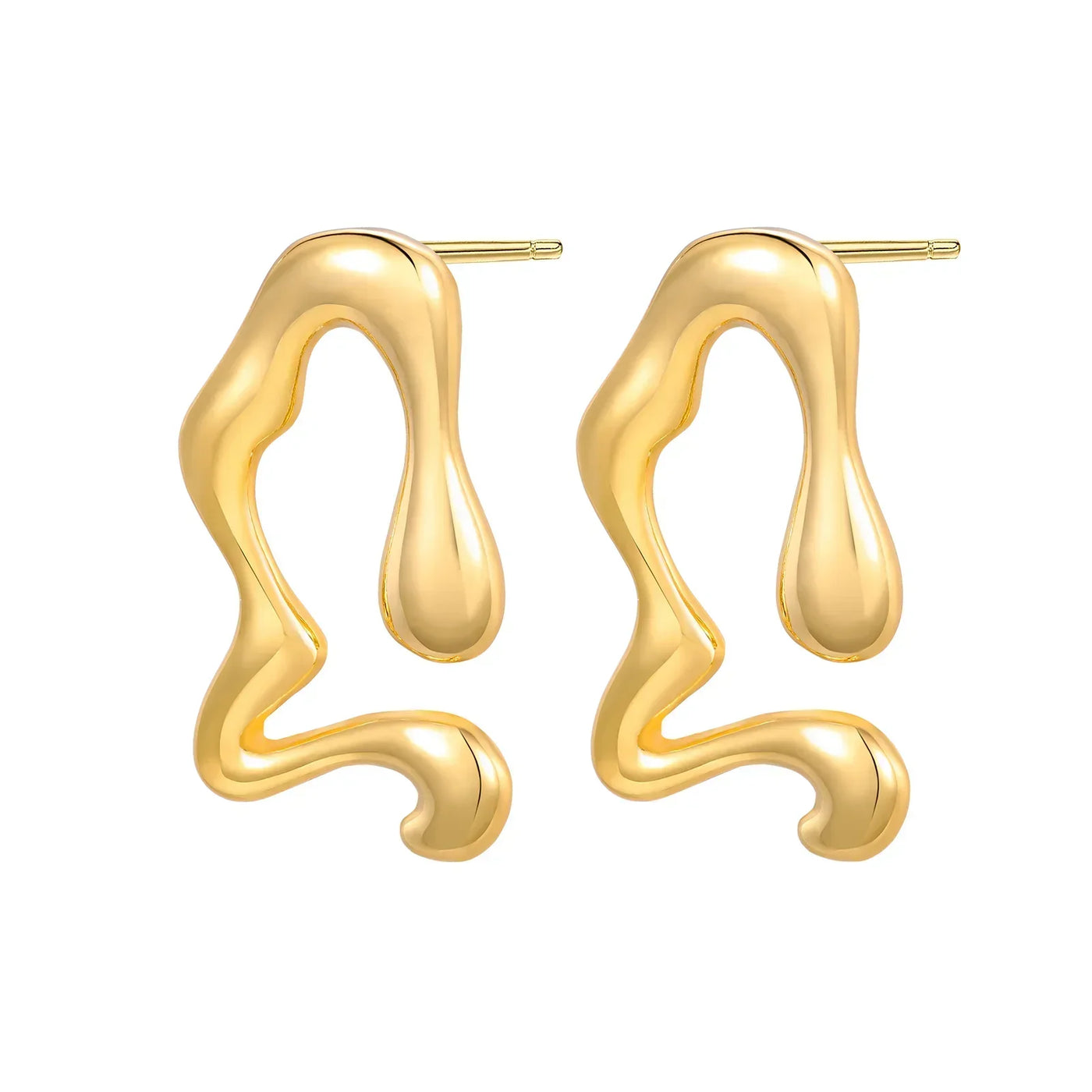 Sparkling 925 Sterling Silver Golden Hoop Earrings Pumpkin Skull Christmas Tree Ear Stud Halloween Earring For Women DIY Jewelry