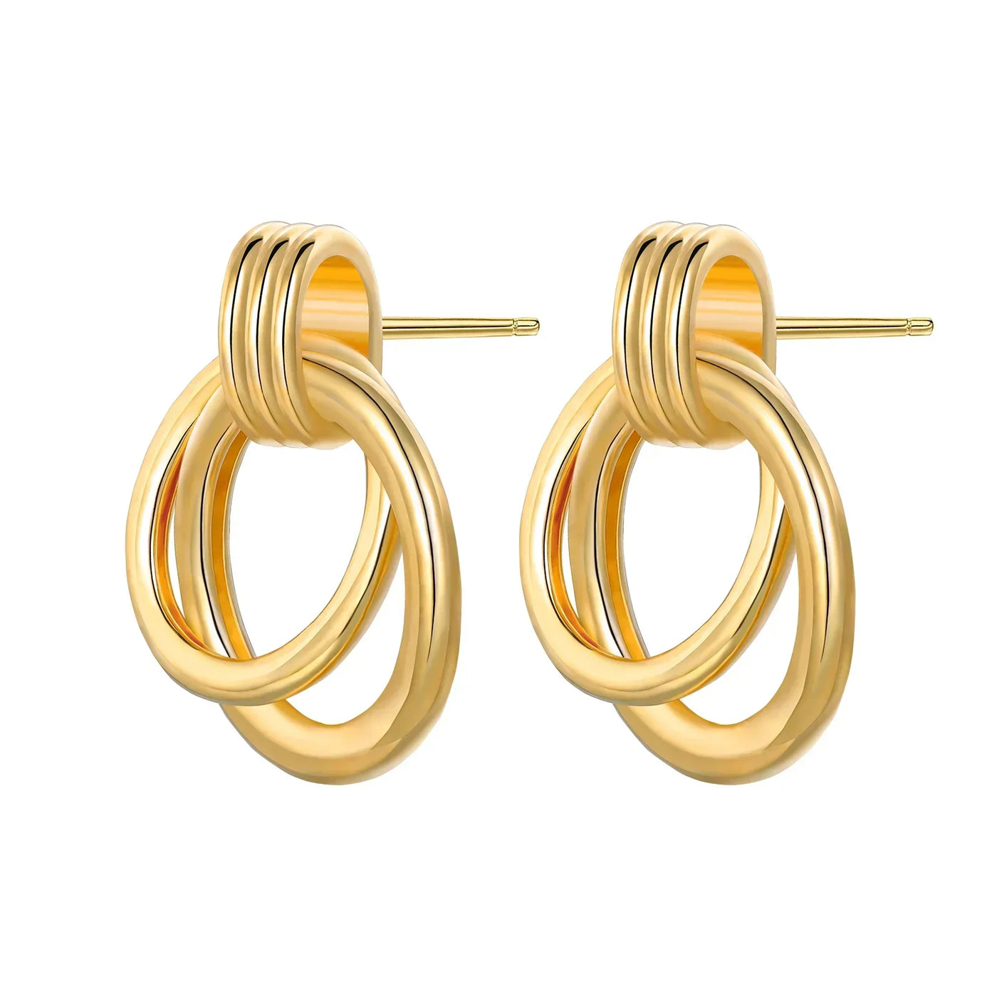 Sparkling 925 Sterling Silver Golden Hoop Earrings Pumpkin Skull Christmas Tree Ear Stud Halloween Earring For Women DIY Jewelry